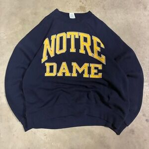 Navy and gold 90's Notre dame crewneck